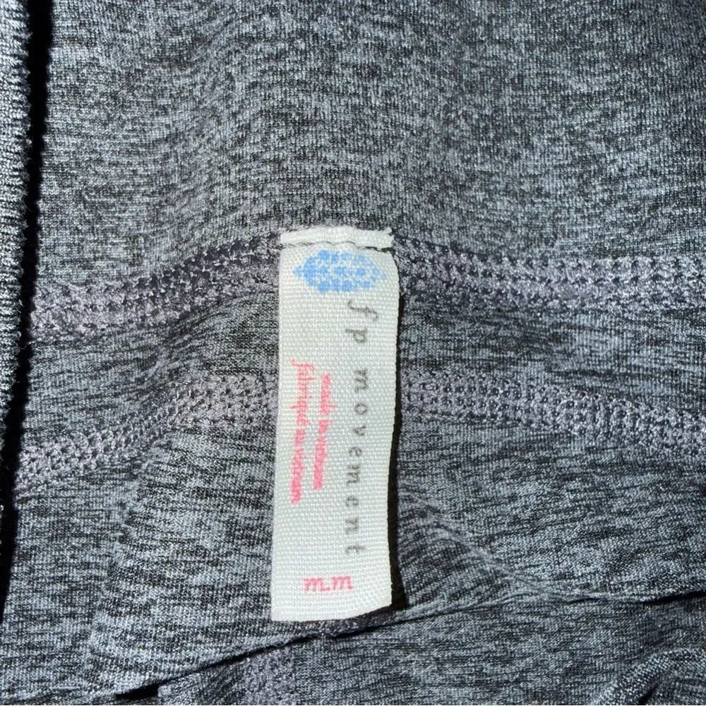 FP Movement Athletic Shorts 2'' Womens Sz M Gray High Rise Pockets Stretch Logo